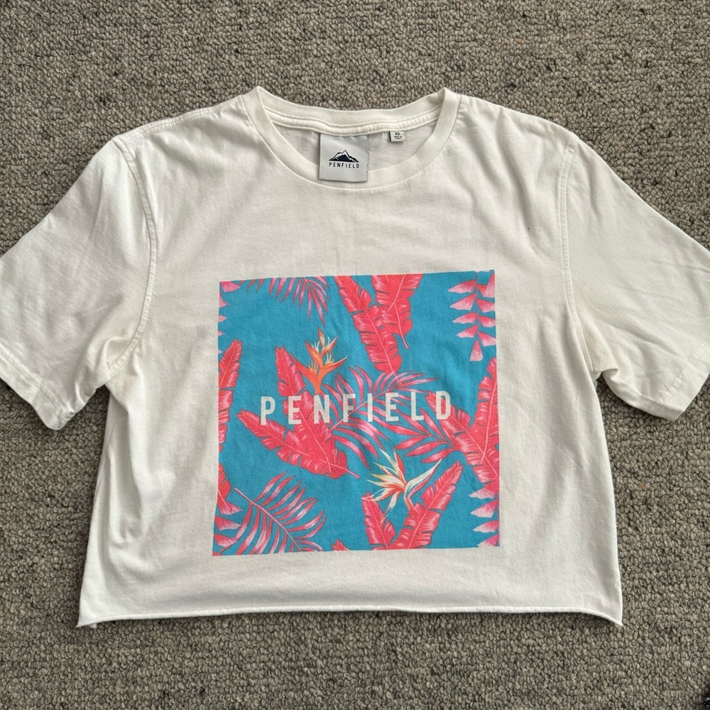 [PENFIELD] Tropical Print Crop T-shirt